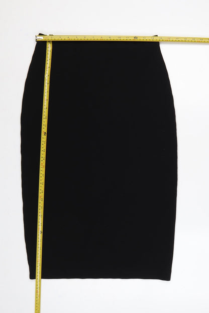 Oska Women Black UK 14 Midi Straight Pencil Stretch Skirt
