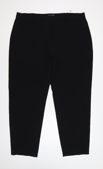 Marks & Spencer Women’s Black UK 22 Regular Straight Dress Trousers