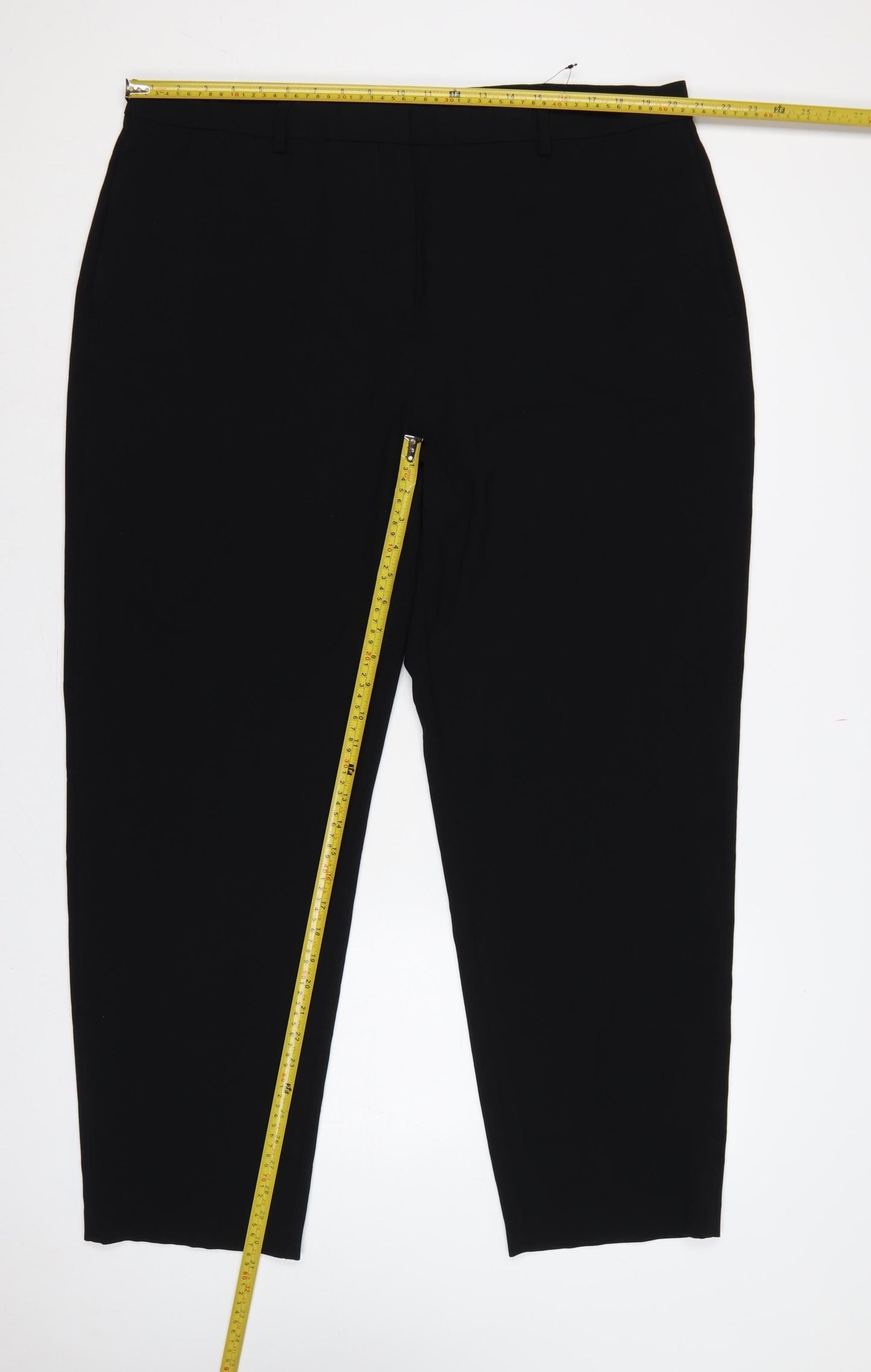 Marks & Spencer Women’s Black UK 22 Regular Straight Dress Trousers