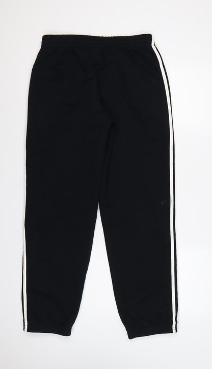 Adidas Men’s Black M Essentials 3 Stripe Cuffed Sweatpants
