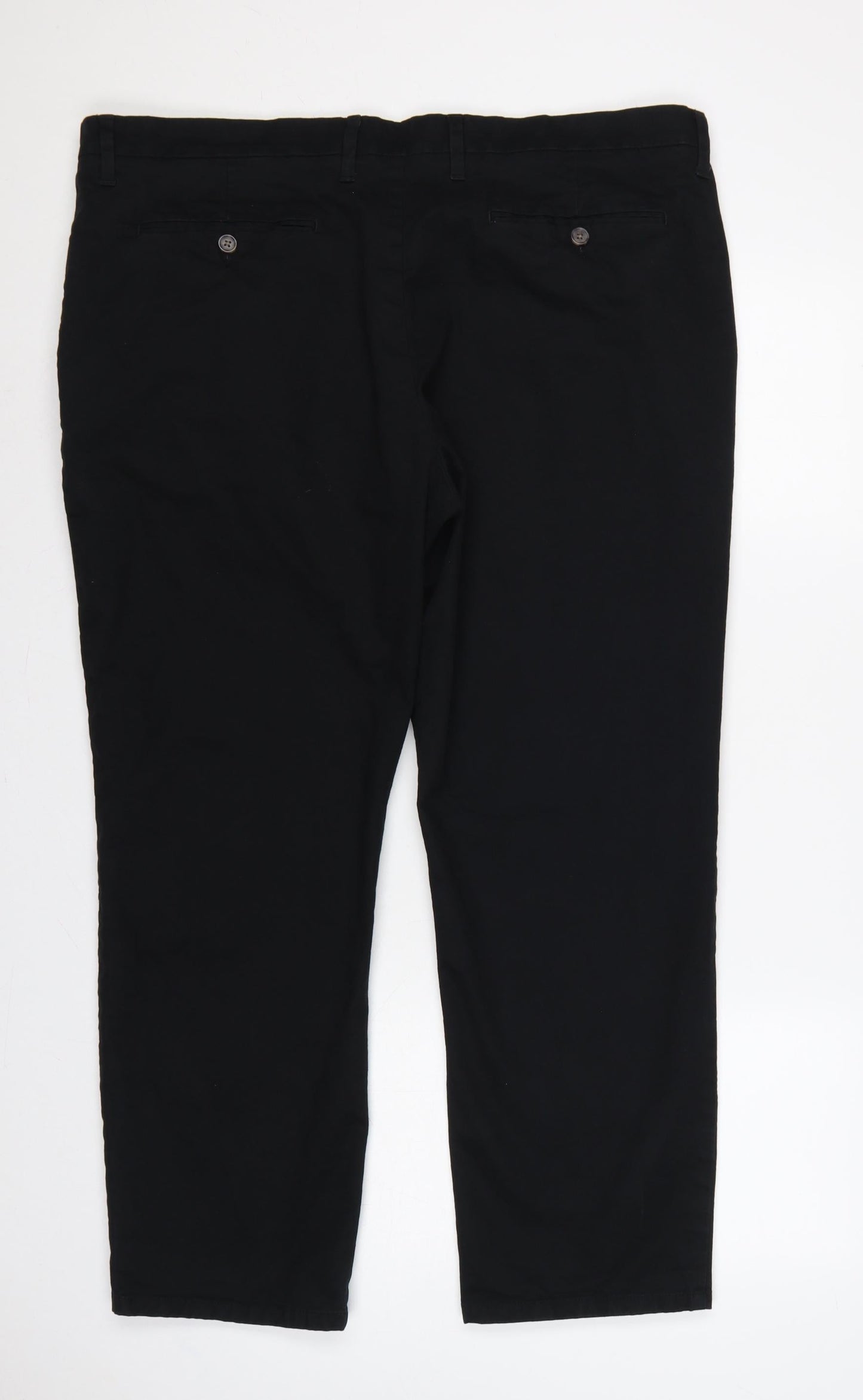 Marks and Spencer Men’s Black 42x29 Regular Fit Stretch Chino Trousers