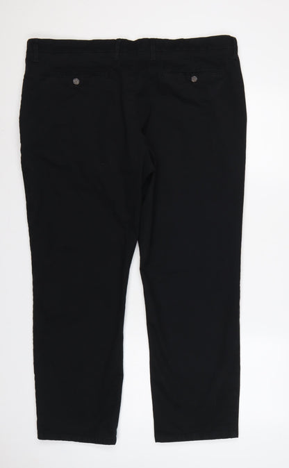 Marks and Spencer Men’s Black 42x29 Regular Fit Stretch Chino Trousers