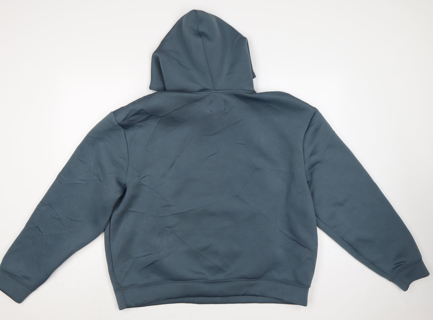 boohooMAN Men’s Blue M Pullover Hooded Stretch Hoodie Pockets