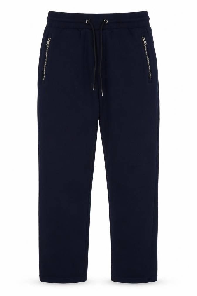 Front view of Autograph Women’s Navy Blue Jogger Trousers, size S, Zip Pockets