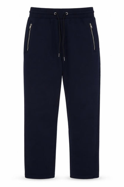 Front view of Autograph Women’s Navy Blue Jogger Trousers, size S, Zip Pockets