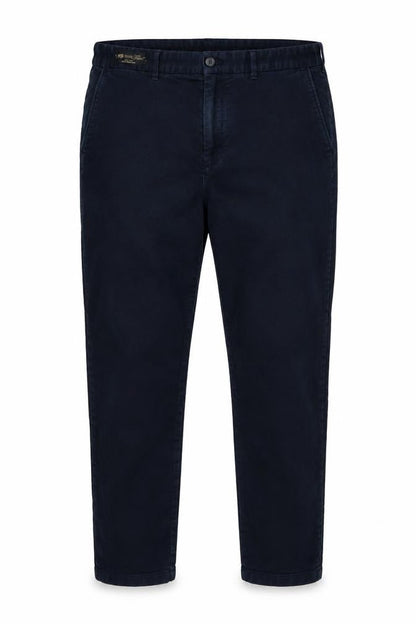 Marks & Spencer Men's Blue 40/31 Cotton Tapered Chino Trousers