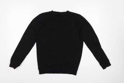 U.S. Polo Assn. Boys Black 12-13 Years Pullover Crew Neck Sweatshirt