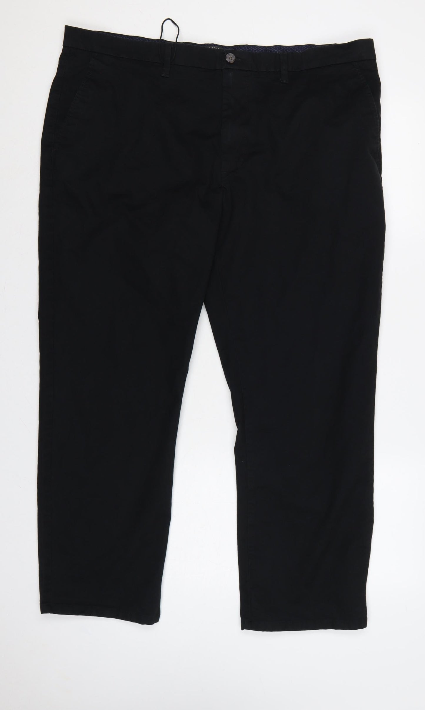 Marks and Spencer Men’s Black 42x29 Regular Fit Stretch Chino Trousers
