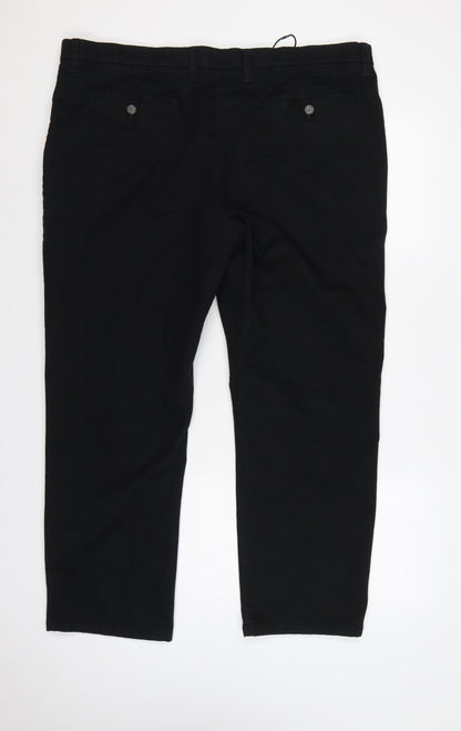Marks and Spencer Men’s Black 42x29 Regular Fit Stretch Chino Trousers