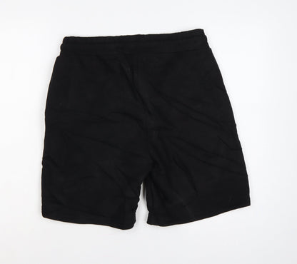 boohooMAN Men's Black M Sweat Shorts Drawstring Embroidered Pockets