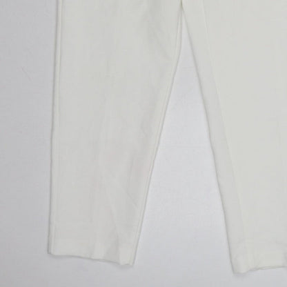 Zara Women White Size S High Rise Tapered Dress Trousers