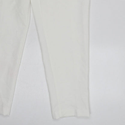 Zara Women White Size S High Rise Tapered Dress Trousers