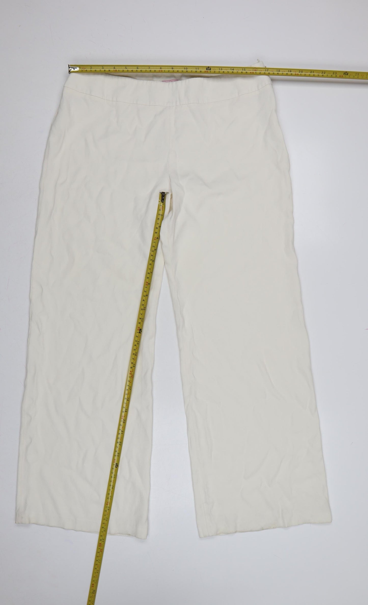 Phase Eight Women Ivory Wide Leg Trousers UK 16 Formal Acetate