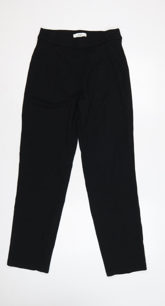 Marks & Spencer Women Black UK 10 Long High Rise Stretch Leggings