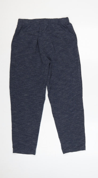 White Stuff Women’s Blue UK 8 Tapered Jogger Trousers Elastic Waist