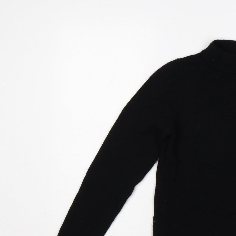 Hobbs Women Black Size S Mock Neck Long Sleeve Knit Pullover Jumper