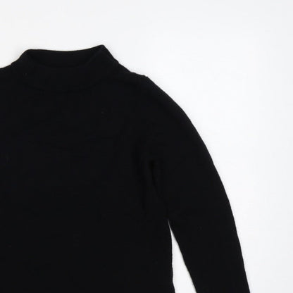 Hobbs Women Black Size S Mock Neck Long Sleeve Knit Pullover Jumper