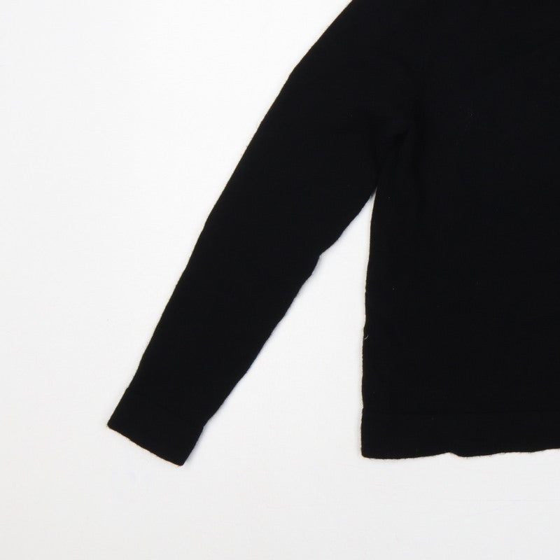 Hobbs Women Black Size S Mock Neck Long Sleeve Knit Pullover Jumper