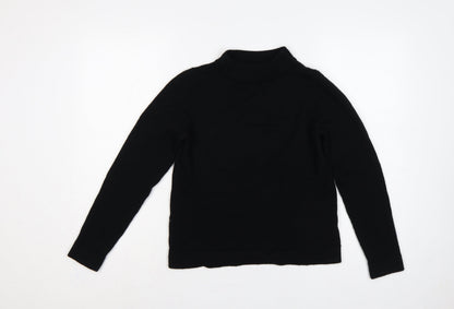 Hobbs Women Black Size S Mock Neck Long Sleeve Knit Pullover Jumper