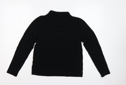 Hobbs Women Black Size S Mock Neck Long Sleeve Knit Pullover Jumper