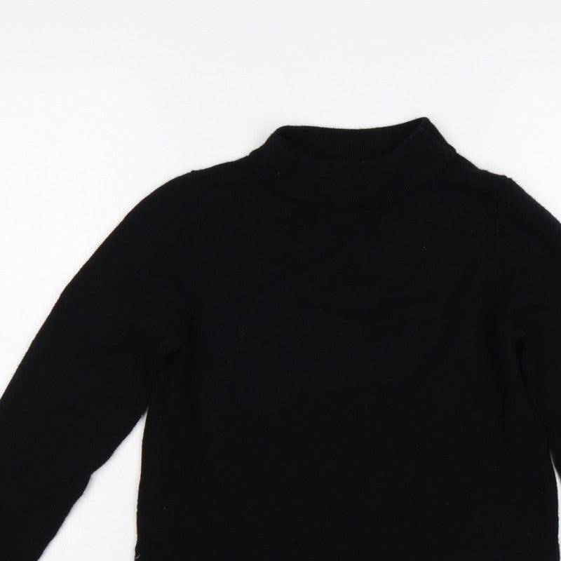 Hobbs Women Black Size S Mock Neck Long Sleeve Knit Pullover Jumper