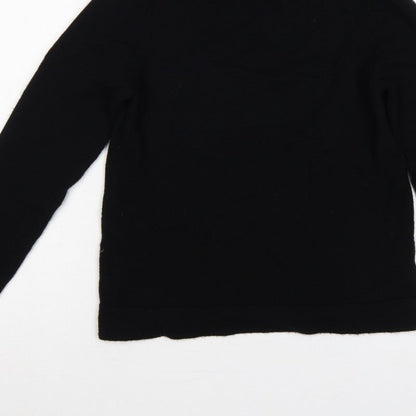 Hobbs Women Black Size S Mock Neck Long Sleeve Knit Pullover Jumper