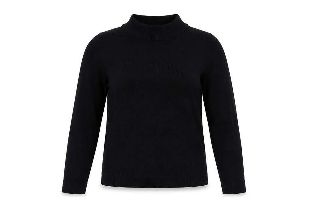 Hobbs Women Black Size S Mock Neck Long Sleeve Knit Pullover Jumper