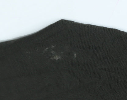 AllSaints Men’s Black Merino Wool Crew Neck Slim Pullover Jumper S
