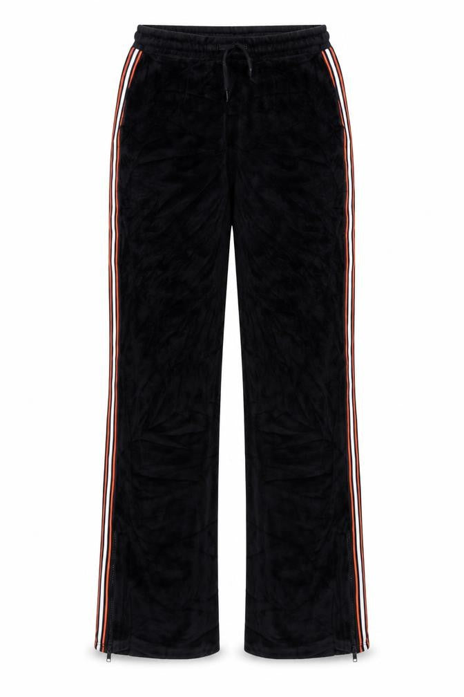 Sparkle & Fade Women’s Black XS Velour Jogger Trousers Stripe Zip