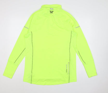 Karrimor Men Yellow M X Lite 1/2 Zip Running Sweatshirt Reflective