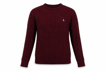 Jack Wills Women Red UK 10 Tinsbury Cable Knit Merino Pullover Jumper