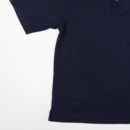 Signature Golf 18 Men's Blue M Short Sleeve Embroidered Logo Polo Shirt