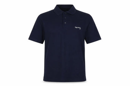 Signature Golf 18 Men's Blue M Short Sleeve Embroidered Logo Polo Shirt