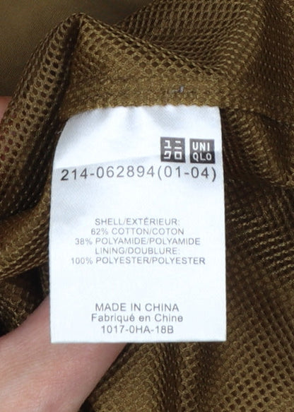 Uniqlo Women Brown S Hooded Lightweight Anorak Jacket Full Zip