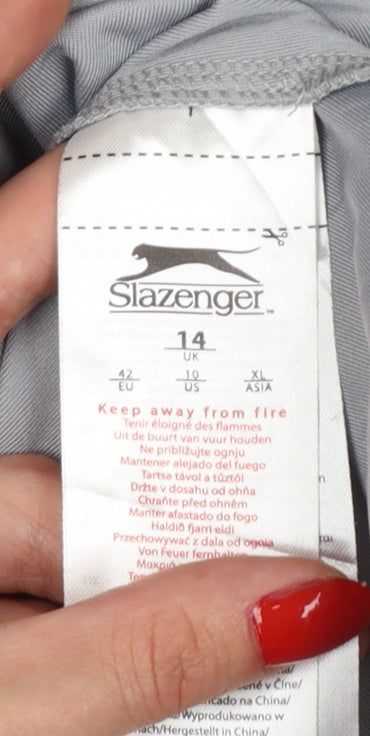 Slazenger Women’s Grey UK 14 Full Zip Lightweight Windbreaker Jacket