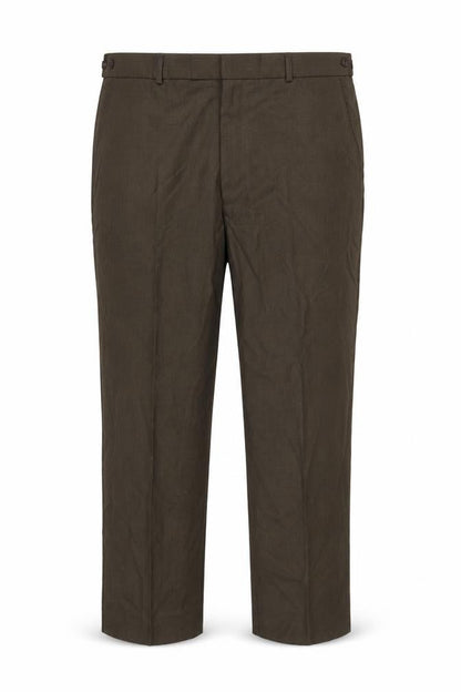Gurteen Men's Brown Wool Blend 38S Classic Straight Dress Trousers