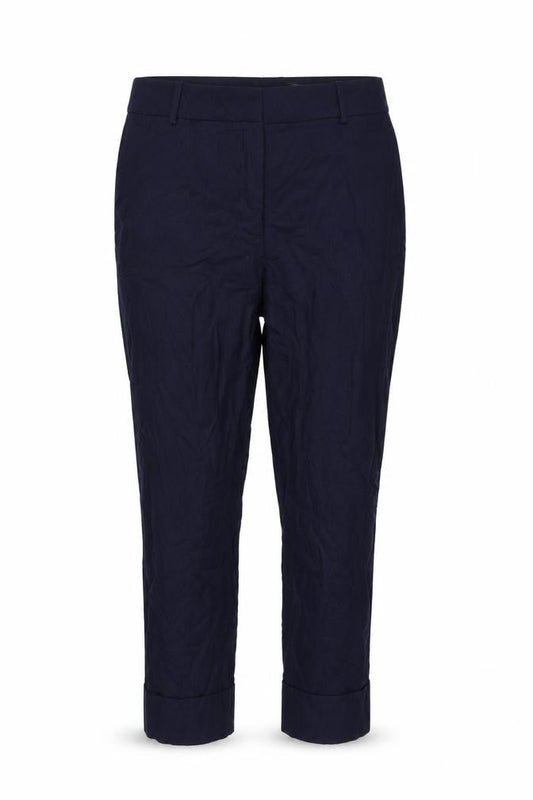 COS Women Blue Wool Tapered Pleated Trousers UK 14 Workwear