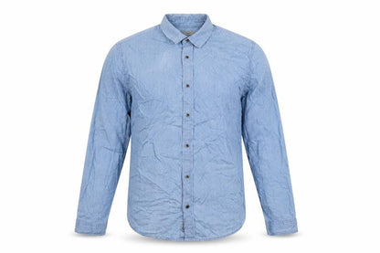 Calvin Klein Jeans Men Blue M Slim Fit Chambray Long Sleeve Shirt