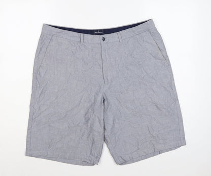 Marks & Spencer Men Grey 38in Cotton Chino Shorts Blue Harbour