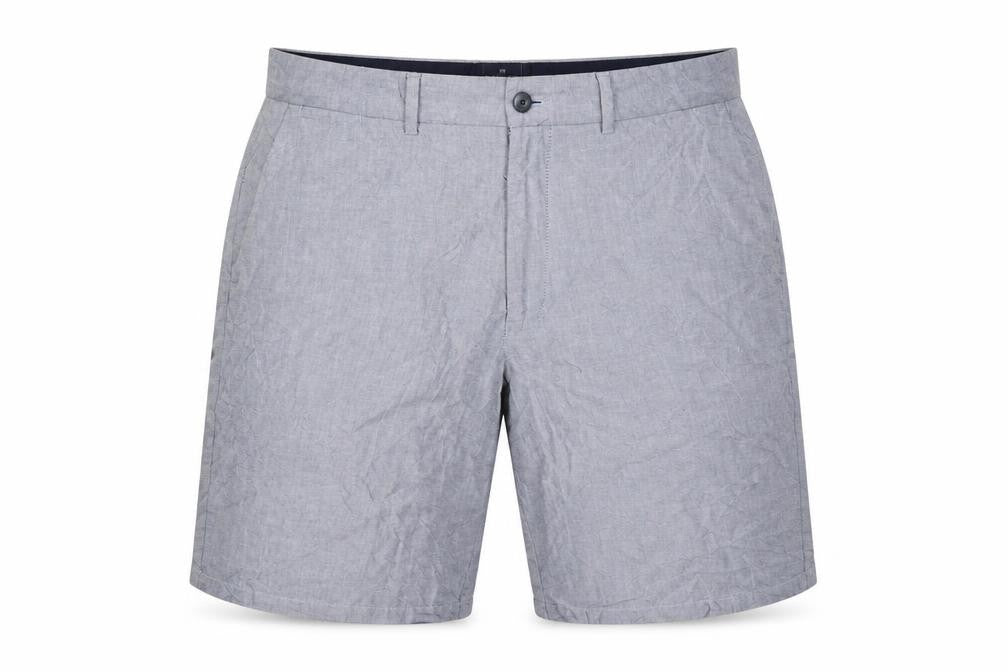 Marks & Spencer Men Grey 38in Cotton Chino Shorts Blue Harbour