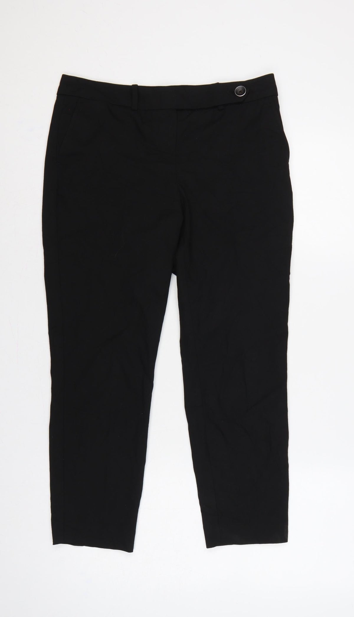 Next Women’s Black Petite Size 8 Tailored Straight Leg Dress Trousers