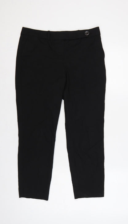 Next Women’s Black Petite Size 8 Tailored Straight Leg Dress Trousers