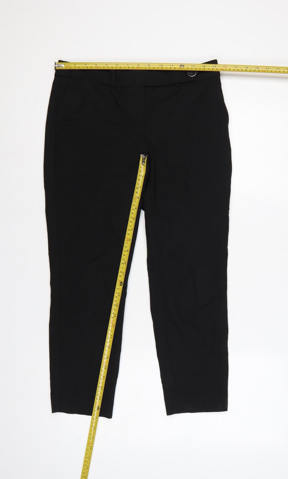 Next Women’s Black Petite Size 8 Tailored Straight Leg Dress Trousers