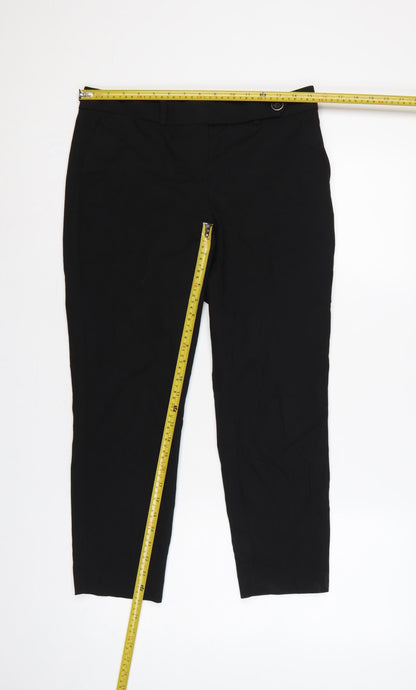 Next Women’s Black Petite Size 8 Tailored Straight Leg Dress Trousers