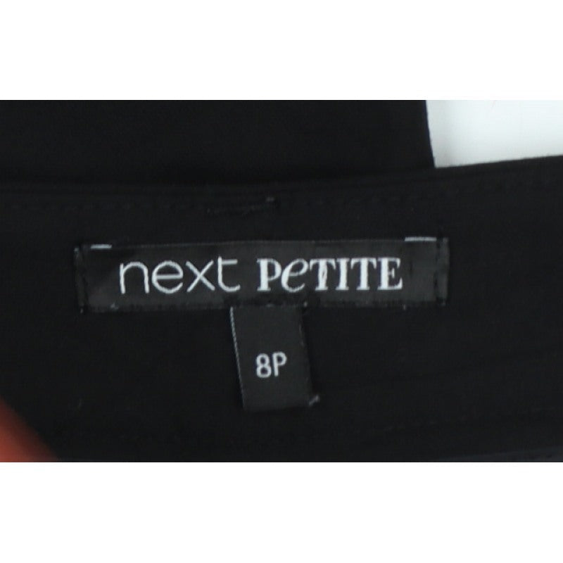 Next Women’s Black Petite Size 8 Tailored Straight Leg Dress Trousers