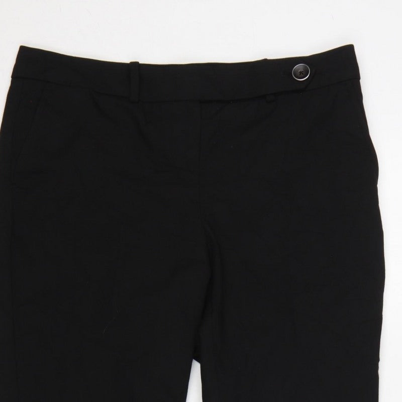 Next Women’s Black Petite Size 8 Tailored Straight Leg Dress Trousers