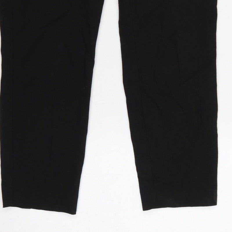 Next Women’s Black Petite Size 8 Tailored Straight Leg Dress Trousers