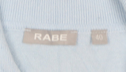 Rabe Women’s Blue UK 12 Cowl Neck Jewel Button Knit Jumper