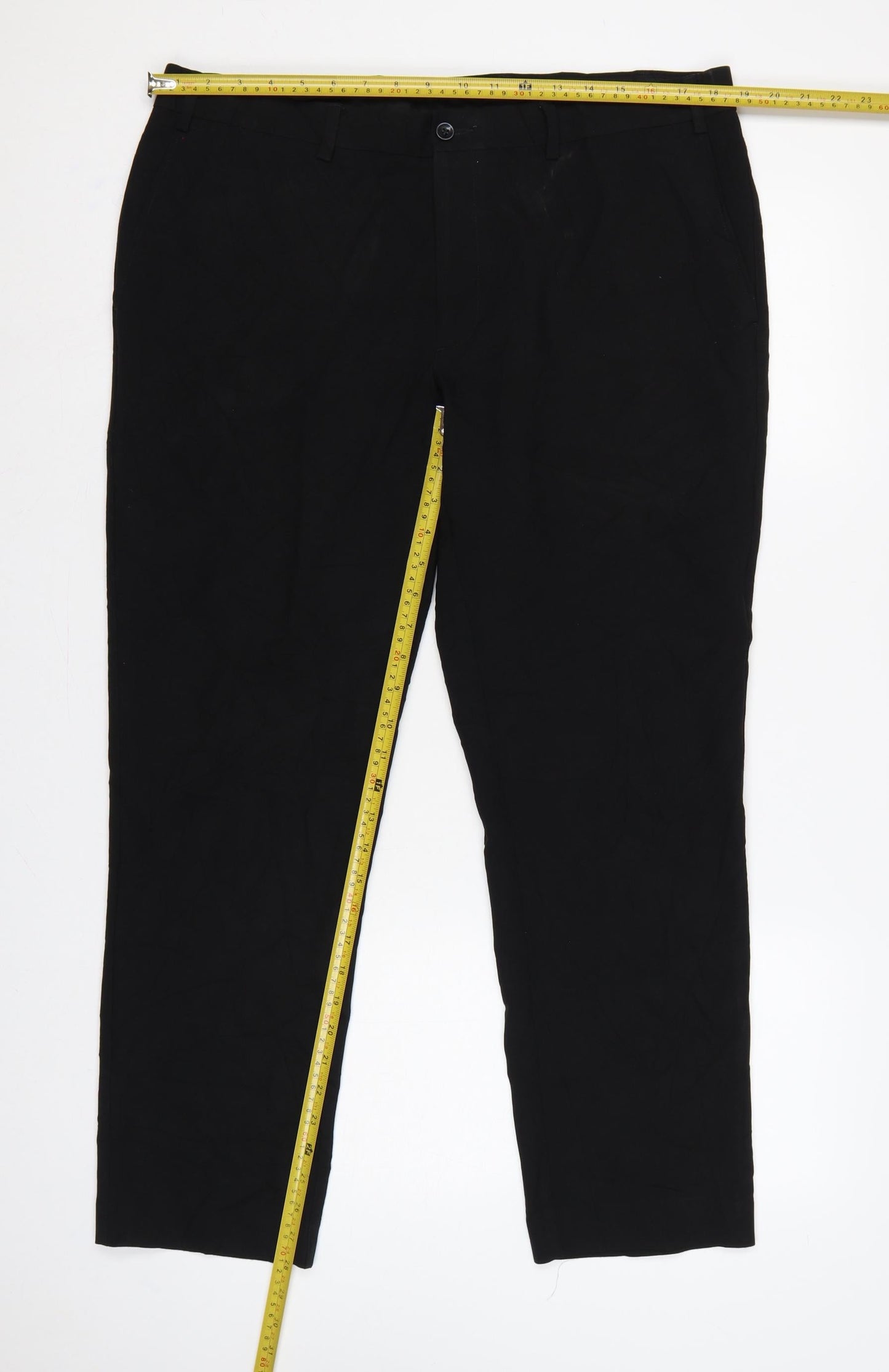 Marks and Spencer Men's Black 38 Slim Dress Trousers 38W 29L