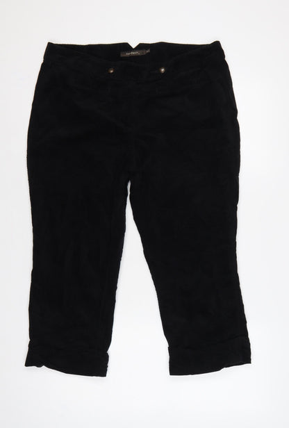Sandwich Women’s Black UK 14 Corduroy Tapered Button Trousers